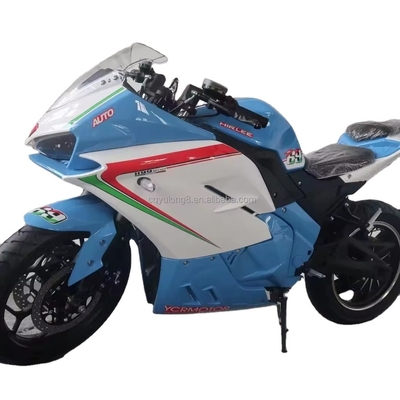 Velocidade máxima 80km/h Motor de alta cobertura 8000W Motocicleta de corrida de 72V com luz LED