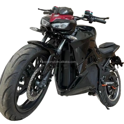 Sistema de travagem de disco Alta velocidade 10000w Bateria de lítio Motocicleta elétrica de corrida personalizada