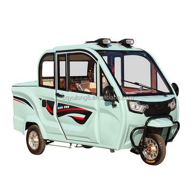 Triciclo elétrico totalmente fechado para puxar mercadorias 60V Voltagem 30-50km Kilometragem