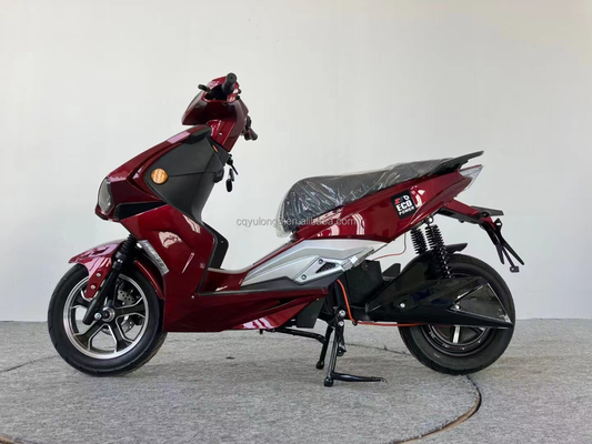 Potente 1500W/2000W Motor Motocicleta elétrica com freio de disco duplo e pneu de 12 polegadas