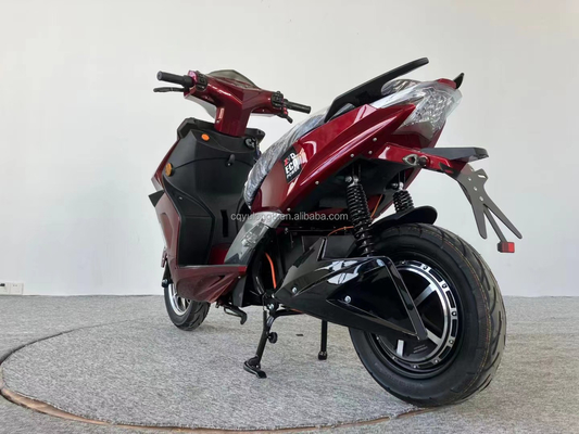 Potente 1500W/2000W Motor Motocicleta elétrica com freio de disco duplo e pneu de 12 polegadas