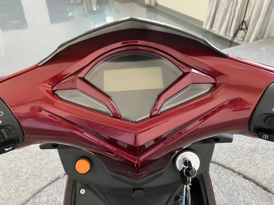 Potente 1500W/2000W Motor Motocicleta elétrica com freio de disco duplo e pneu de 12 polegadas