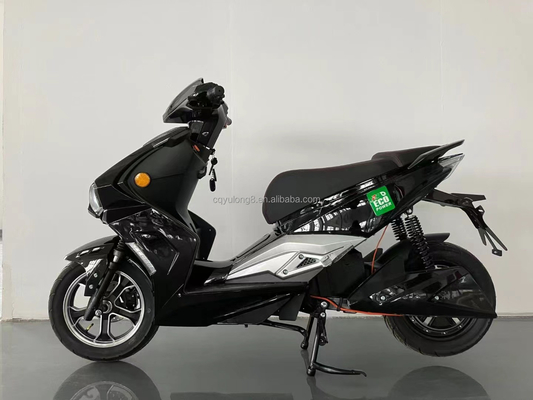 Potente 1500W/2000W Motor Motocicleta elétrica com freio de disco duplo e pneu de 12 polegadas