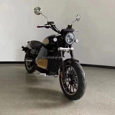 Entrega de motocicleta elétrica com travão a disco e ecrã LCD 5000W Bateria substituível