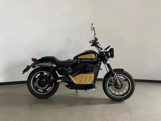 Entrega de motocicleta elétrica com travão a disco e ecrã LCD 5000W Bateria substituível