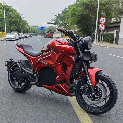 Motocicleta de corrida elétrica personalizada de 72v 3000W 5000W com freio de disco e resfriamento a água